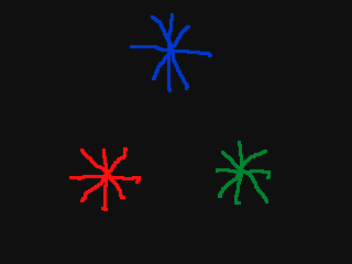 Three stars burning bright