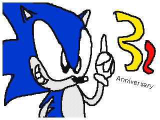 Happy 32 Anniversary Sonic! by Zac! (Flipnote thumbnail)