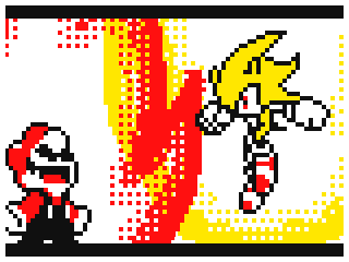 Mario v. Sonic by Wizdom (Flipnote thumbnail)