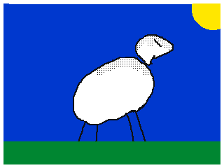 looking sheep by Dex (Flipnote thumbnail)