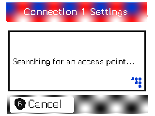 Nintendo DS Wi-Fi settings Access Point search screen by Leonardo (Flipnote thumbnail)