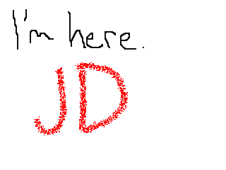 I'm here. -JD by JoshuaDoes (Flipnote thumbnail)