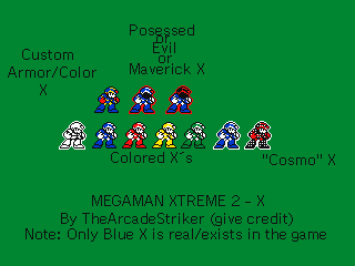 MMXtreme 2 GBC - Original X and with different colors sprites by TheArcadeStriker (Flipnote thumbnail)