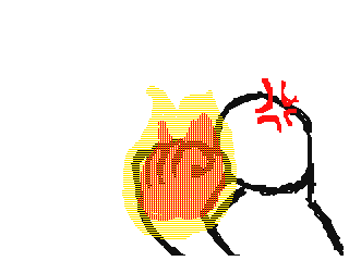 Flame fist test thing by M3m3z (Flipnote thumbnail)